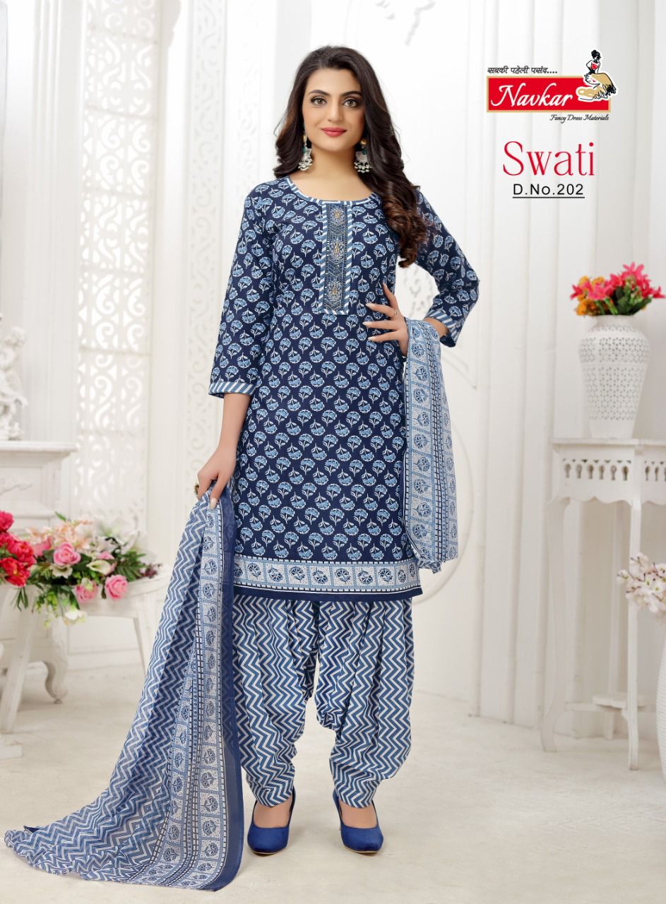 Navkar Swati 2 Daily Wear Wholesale Cotton Printed Readymade Patiyala Suits